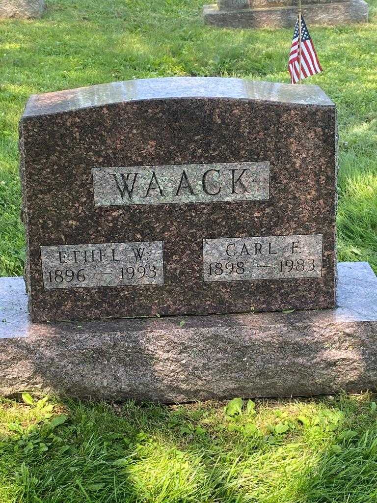 Carl F. Waack's grave. Photo 3
