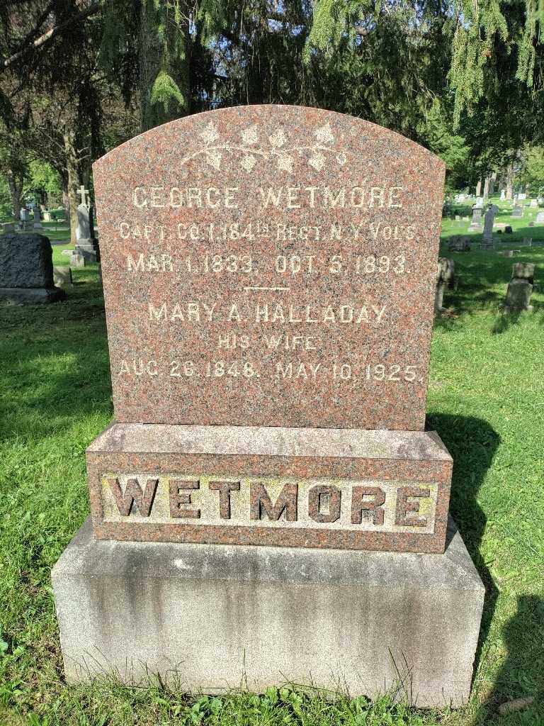 Mary Anthony Halladay Wetmore's grave. Photo 3