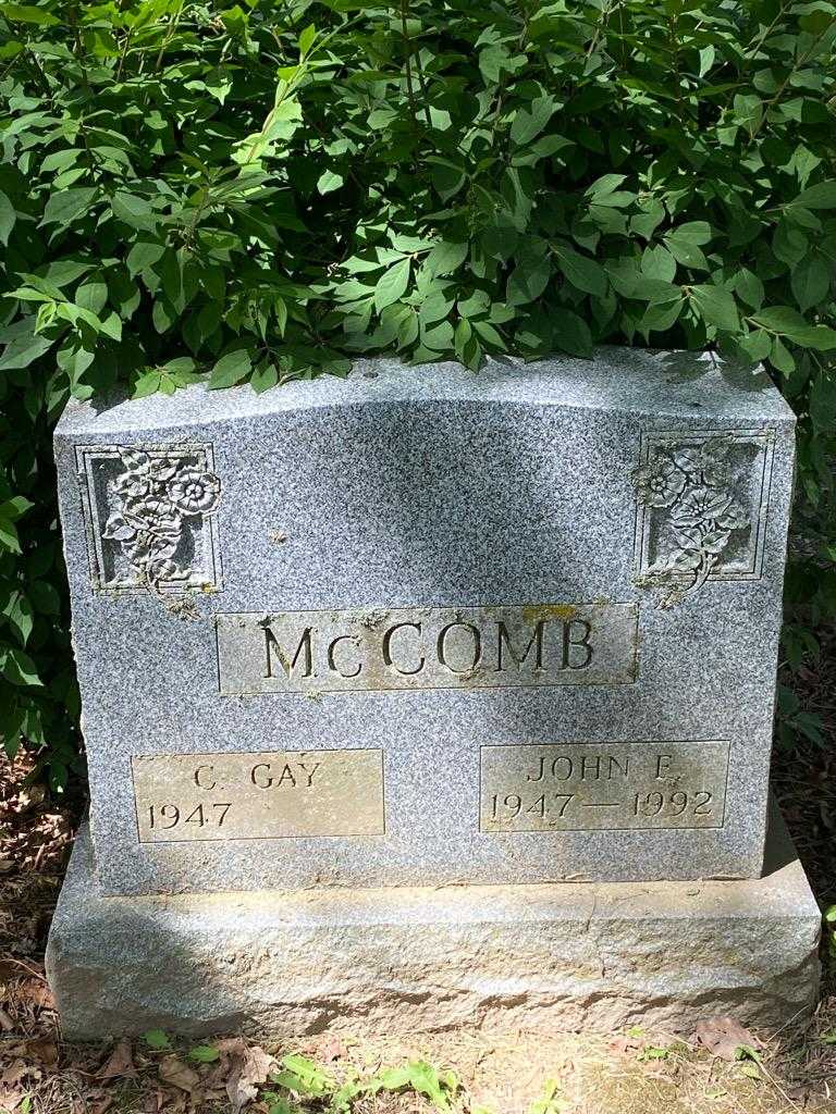John E. McComb's grave. Photo 3