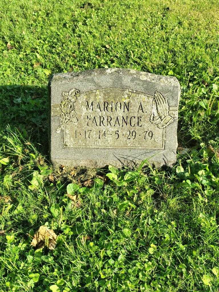 Marion A. Farrance's grave. Photo 3