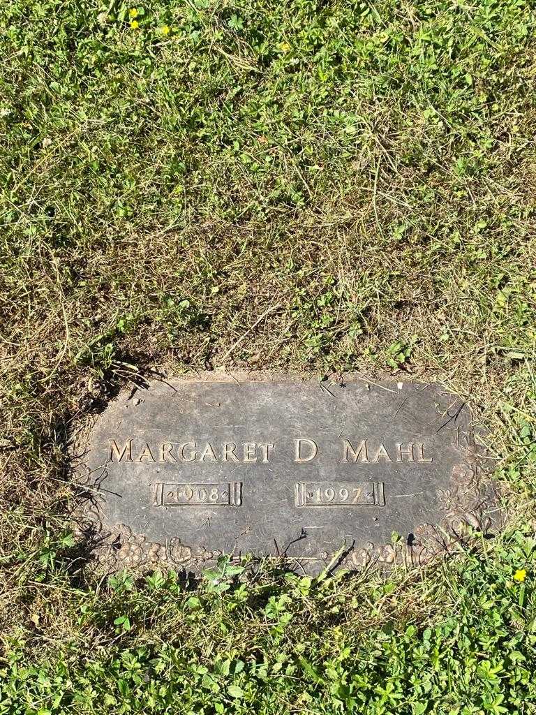 Margaret D. Mahl's grave. Photo 3