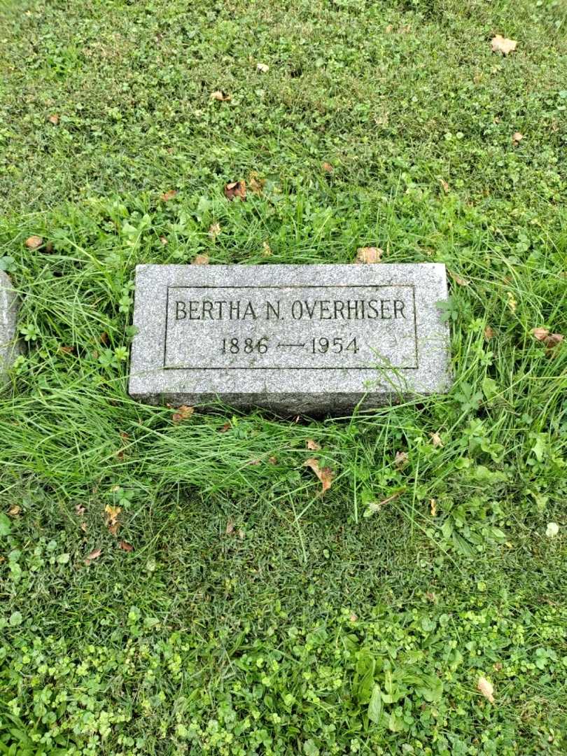 Bertha N. Overhiser's grave. Photo 2