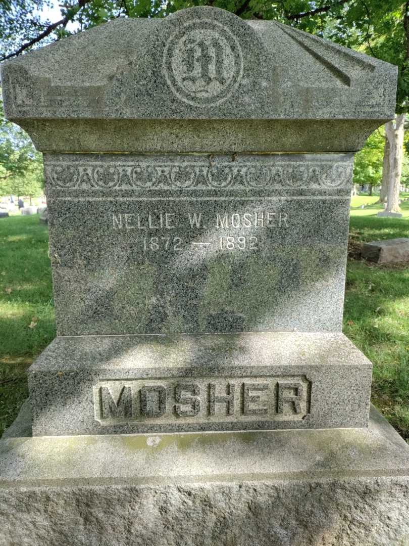 Nellie W. Mosher's grave. Photo 3