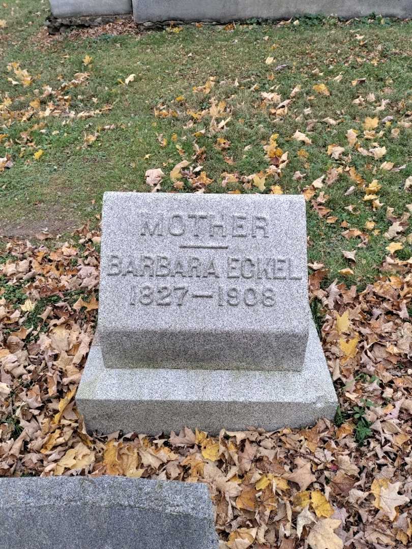 Barbara Eckel's grave. Photo 2