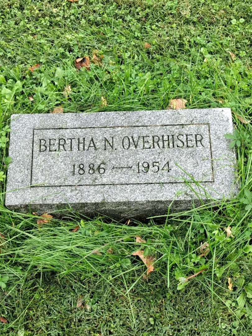 Bertha N. Overhiser's grave. Photo 3