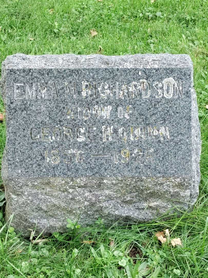 Emma M. Quinn Richardson's grave. Photo 3