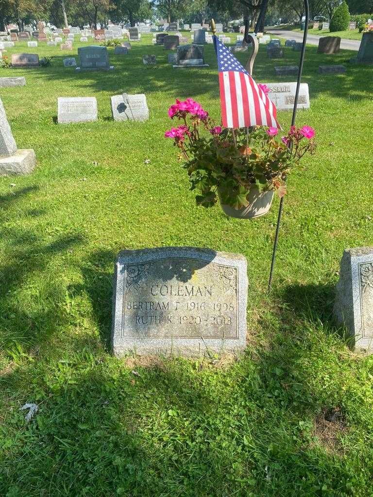 Bertram T. Coleman's grave. Photo 2