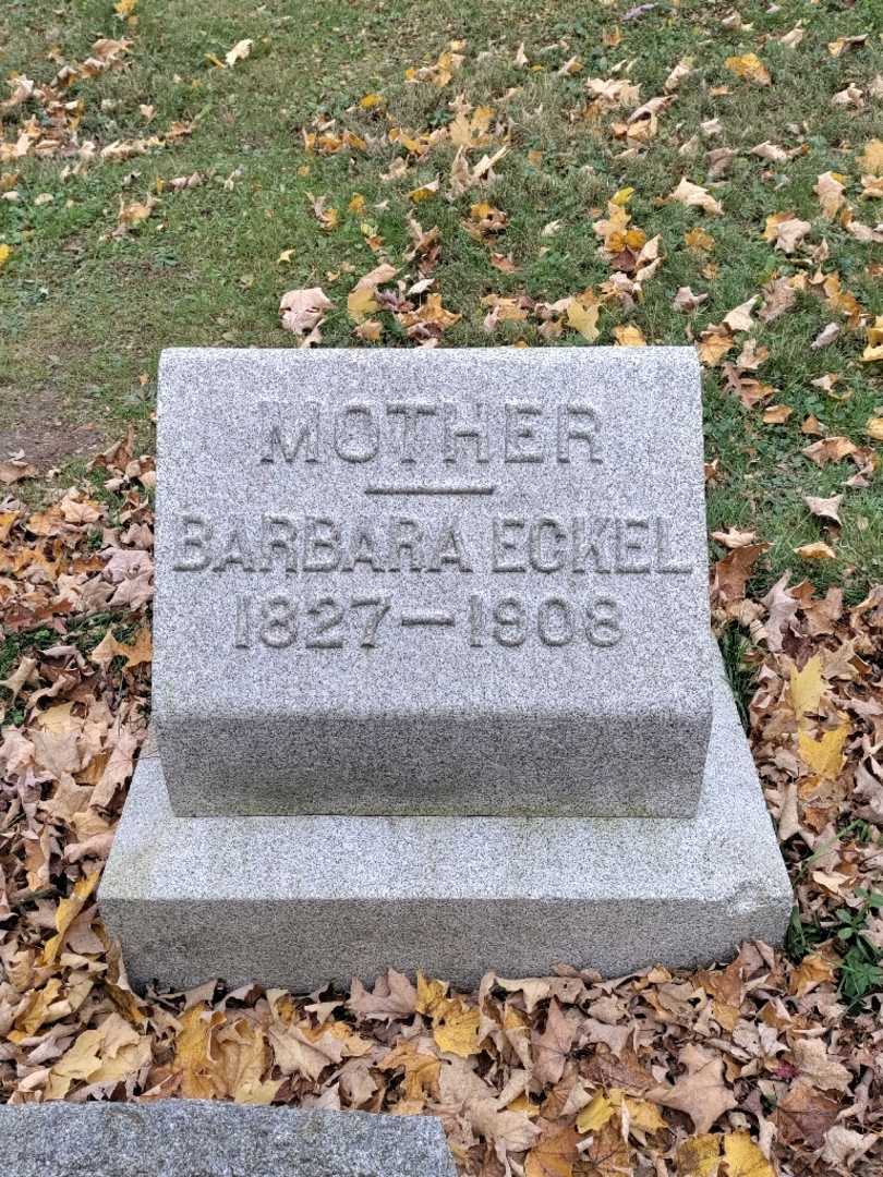 Barbara Eckel's grave. Photo 3