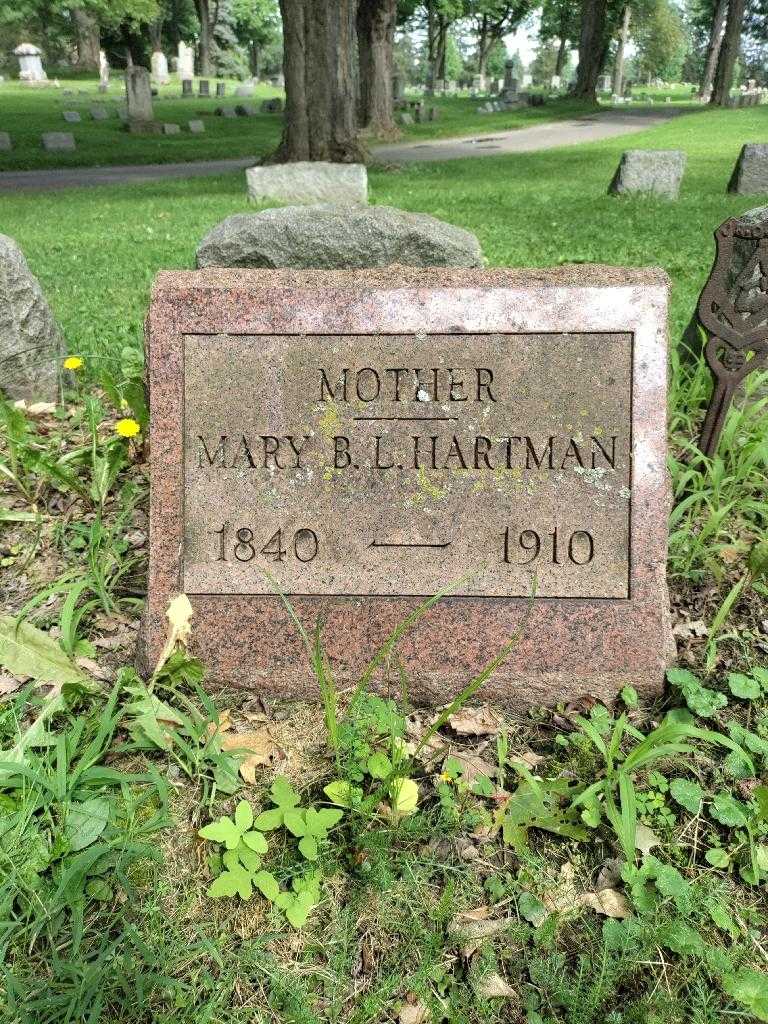 Mary B.L. Hartman's grave. Photo 3