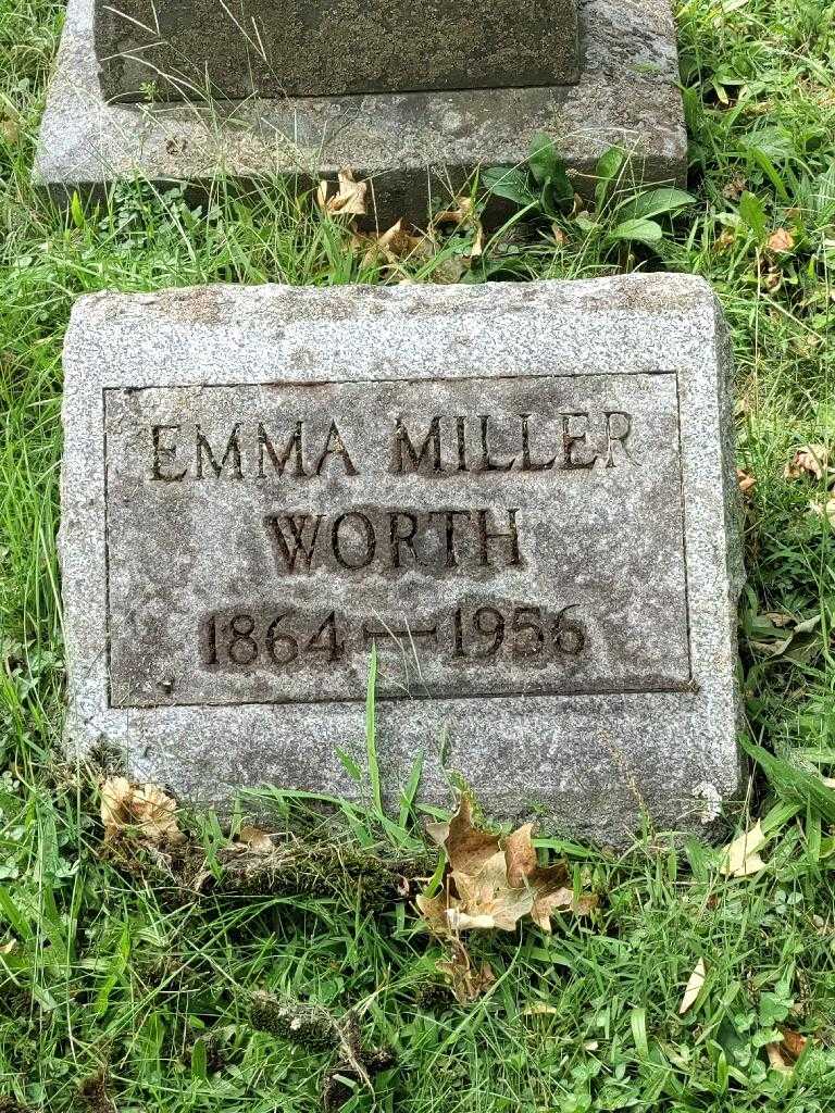 Emma Miller Worth's grave. Photo 3