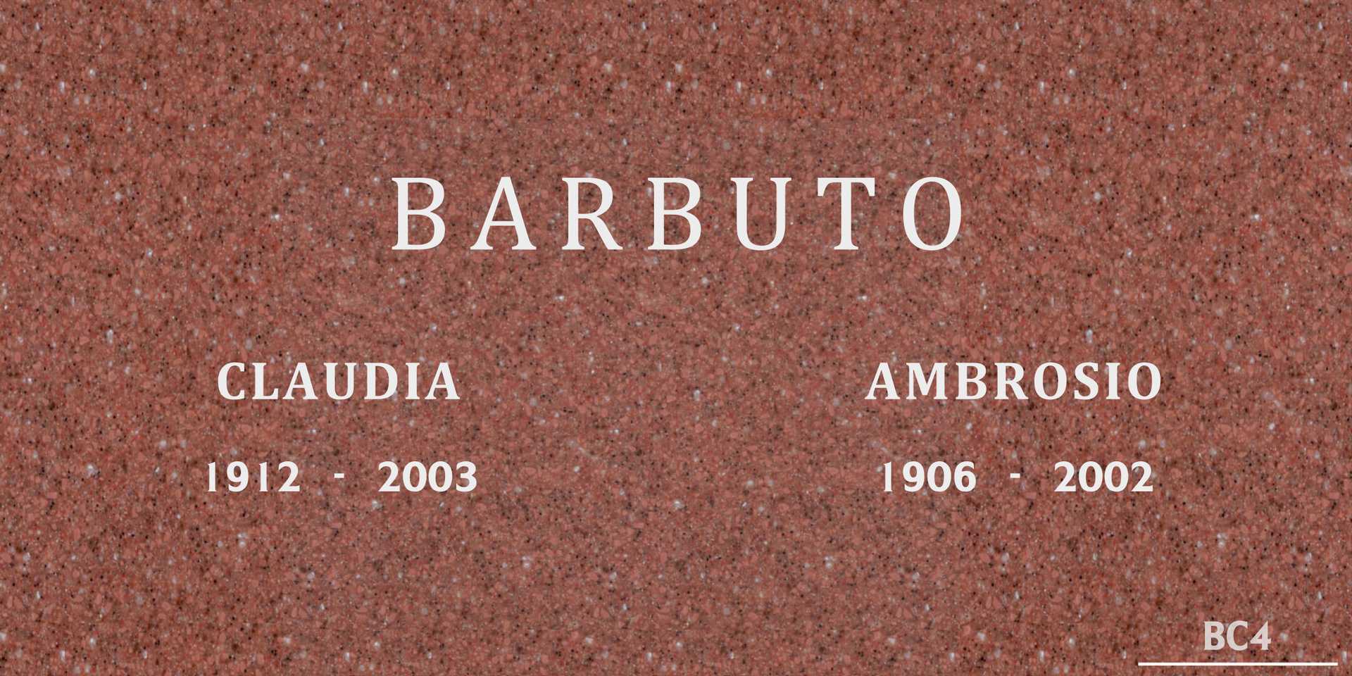 Ambrosio Barbuto's grave