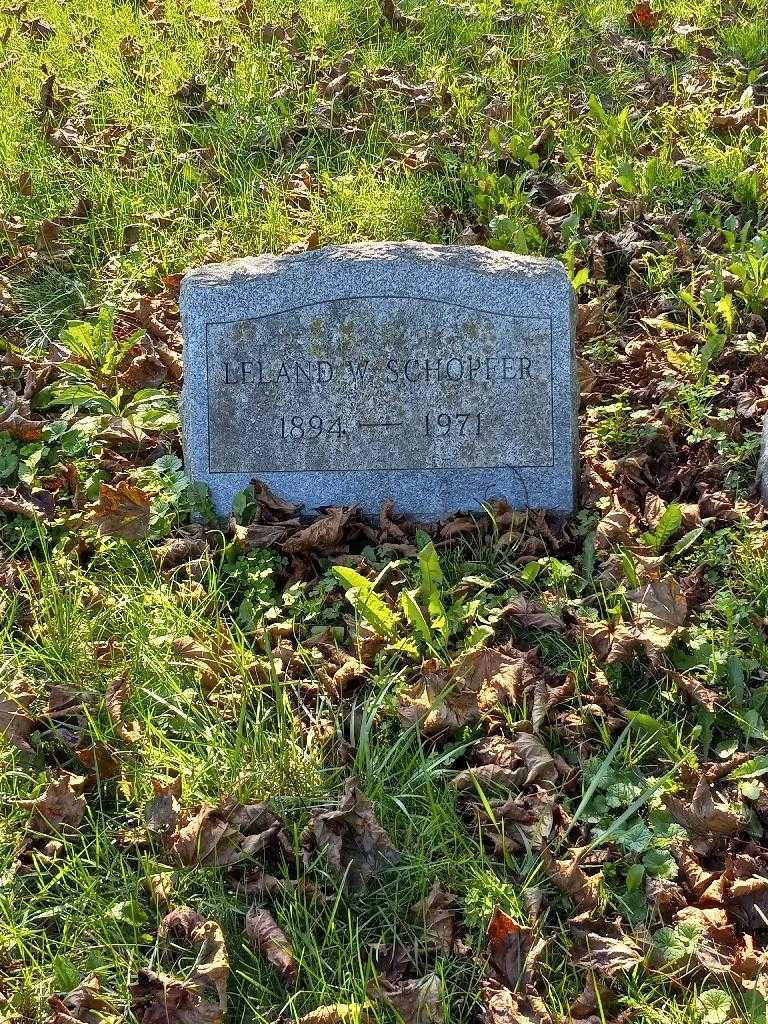 Leland W. Schopfer's grave. Photo 2