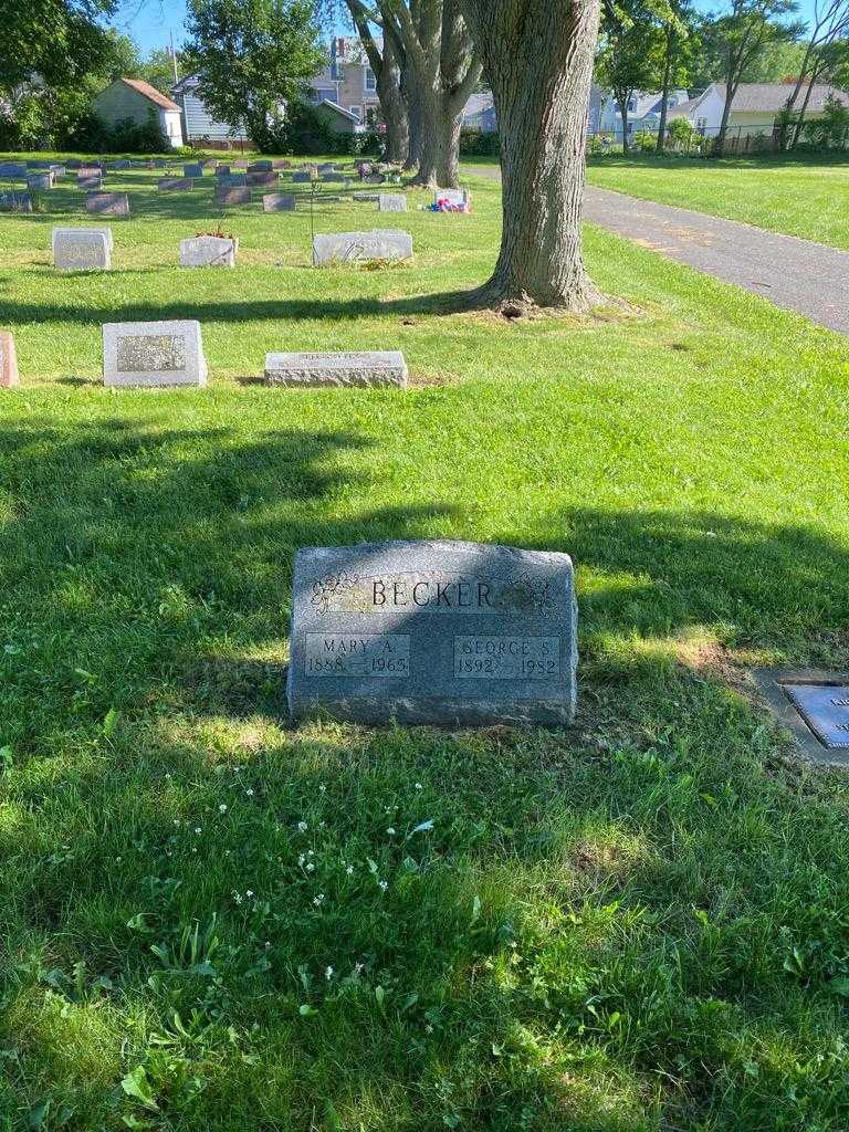 Mary A. Becker's grave. Photo 2