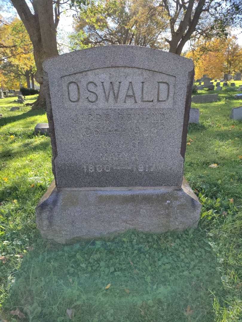 Mary A. Oswald's grave. Photo 2