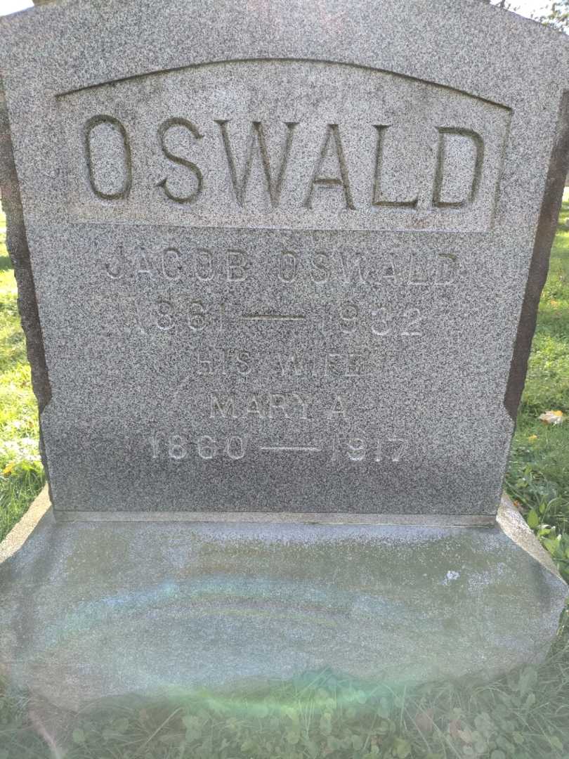 Mary A. Oswald's grave. Photo 3