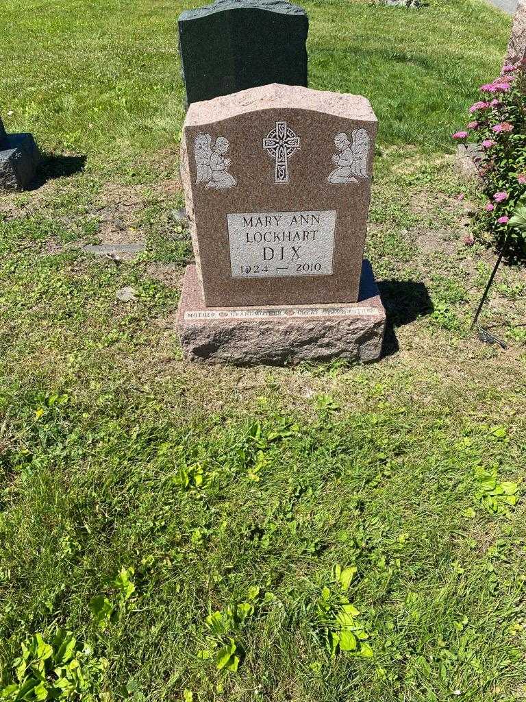 Mary Ann Lockhart Dix's grave. Photo 2