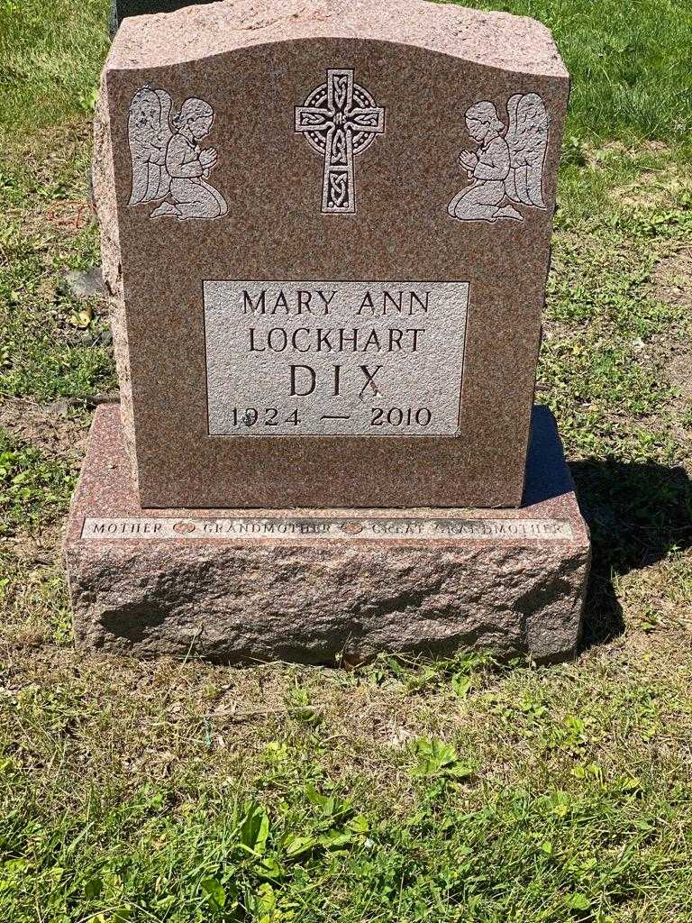 Mary Ann Lockhart Dix's grave. Photo 3