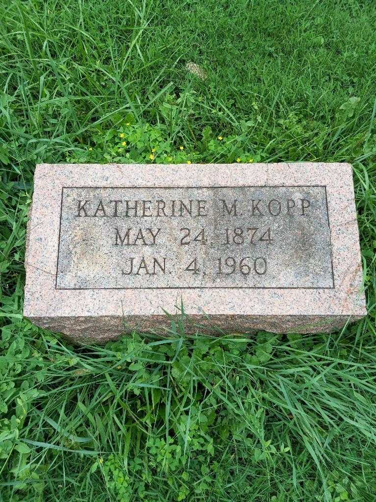 Katherine M. Kopp's grave. Photo 2