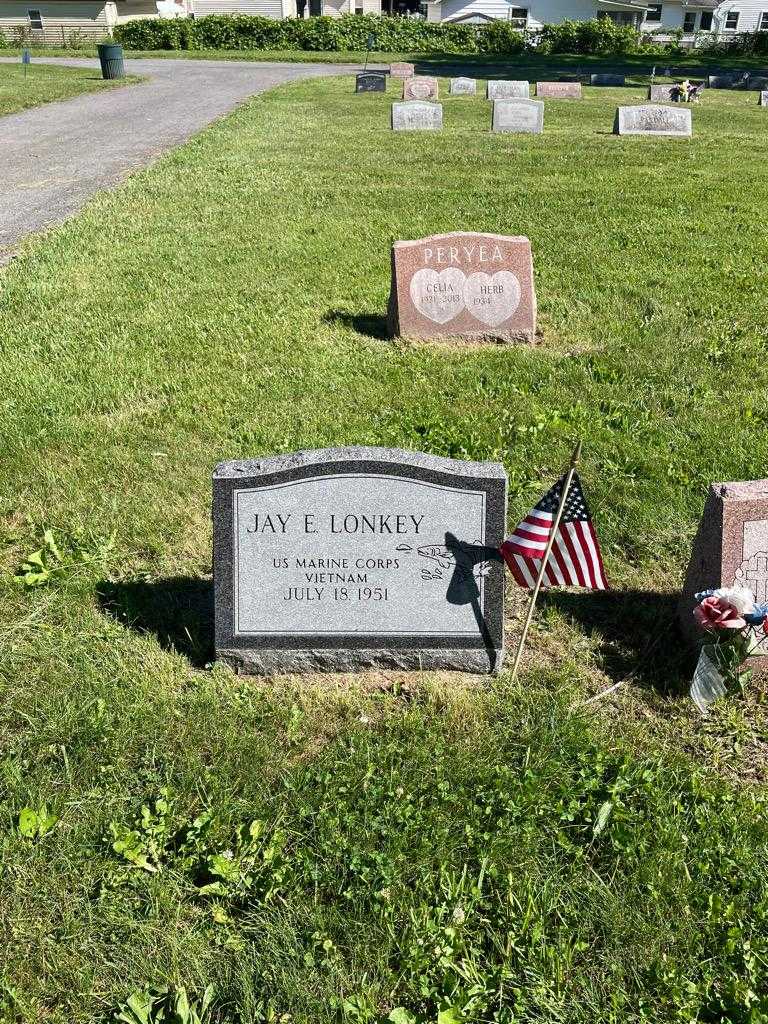 Jay E. Lonkey's grave. Photo 3