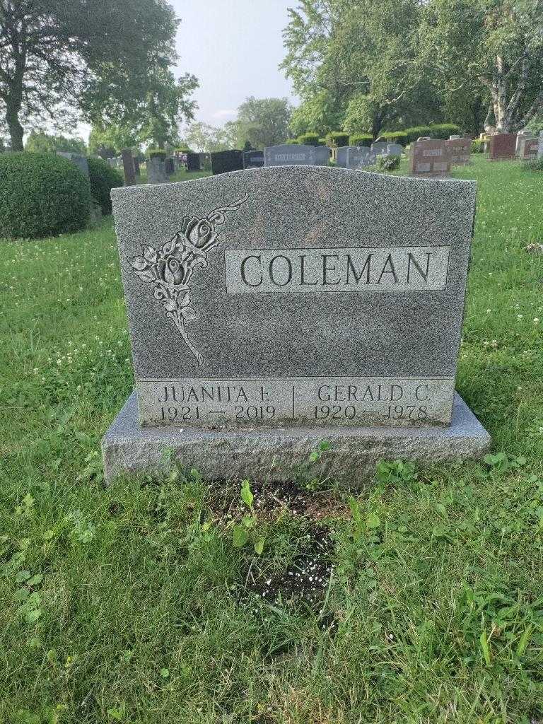 Juanita F. Coleman's grave. Photo 1