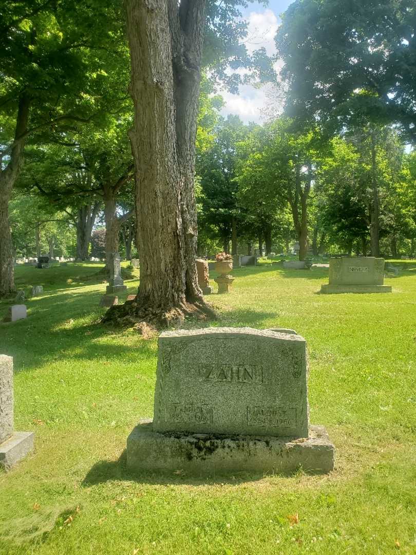 August W. Zahn's grave. Photo 1