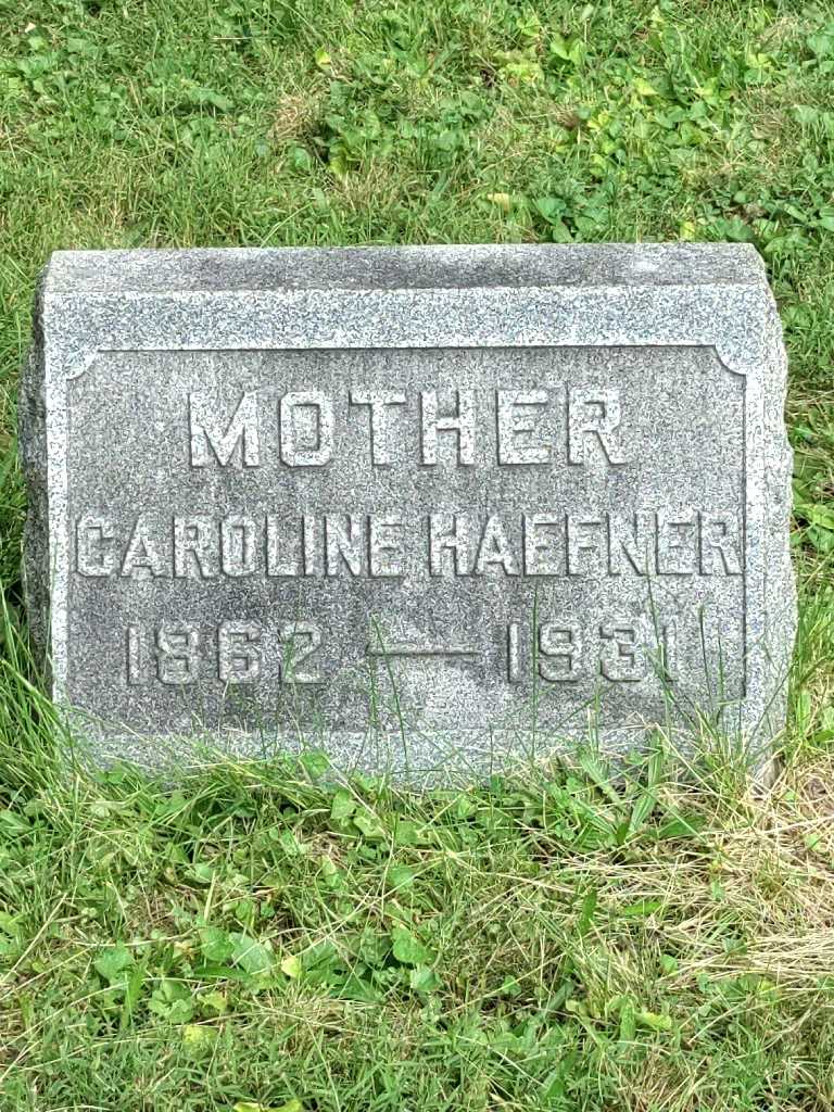 Caroline Haefner's grave. Photo 4