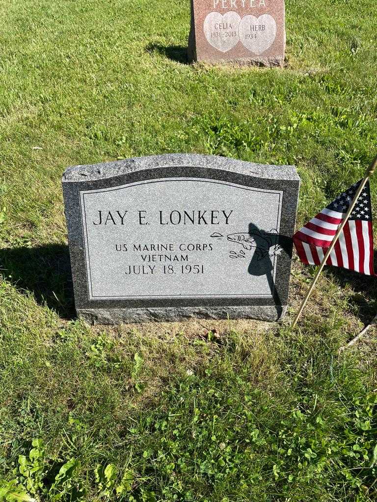 Jay E. Lonkey's grave. Photo 4