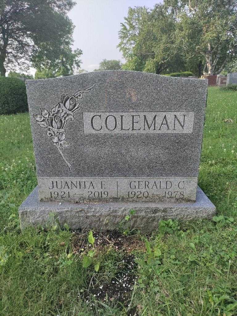Juanita F. Coleman's grave. Photo 2