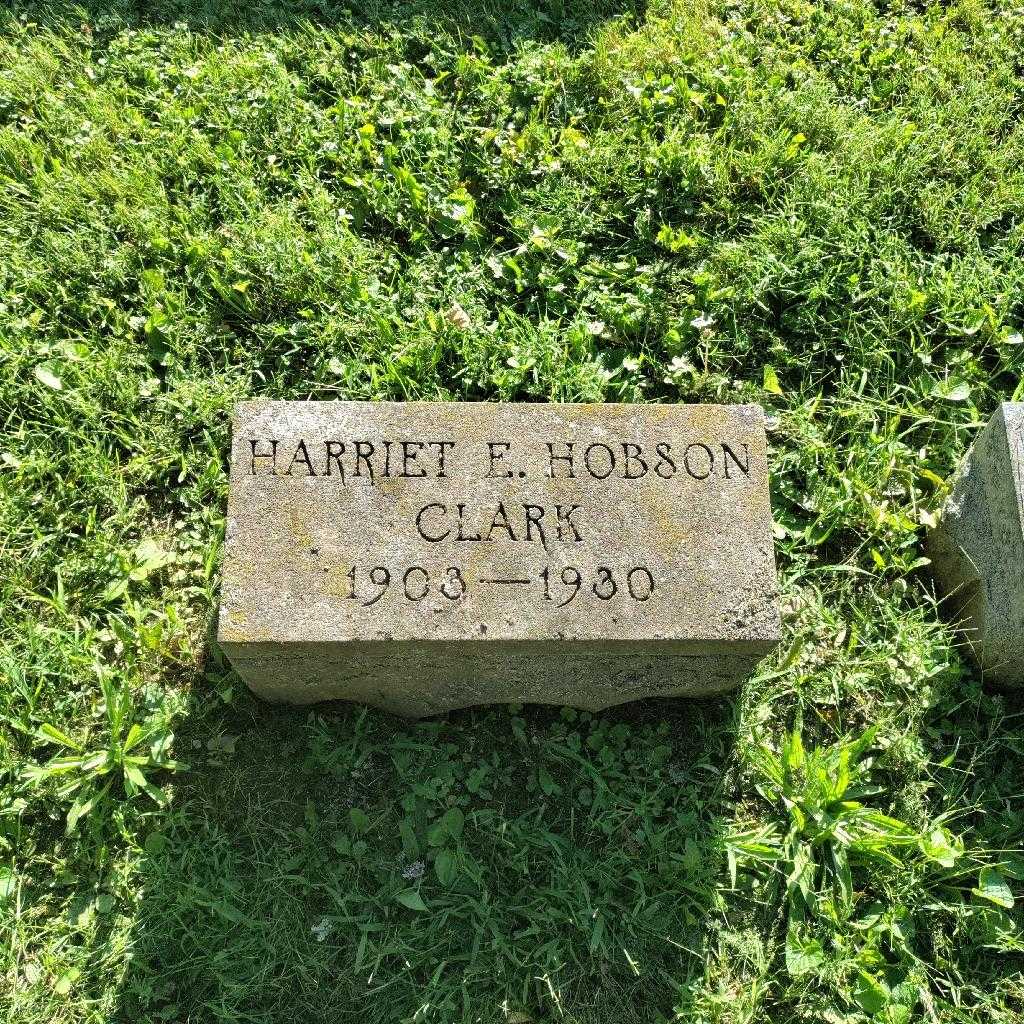 Harriet E. Hobson Clark's grave. Photo 1