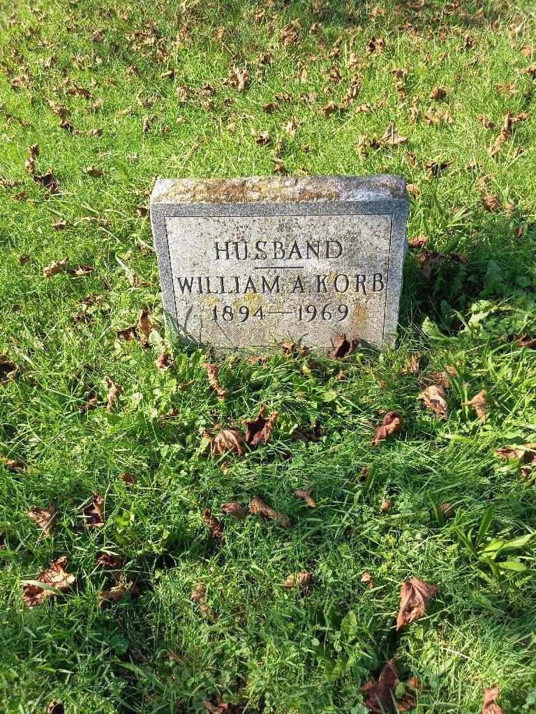 William A. Korb's grave. Photo 3