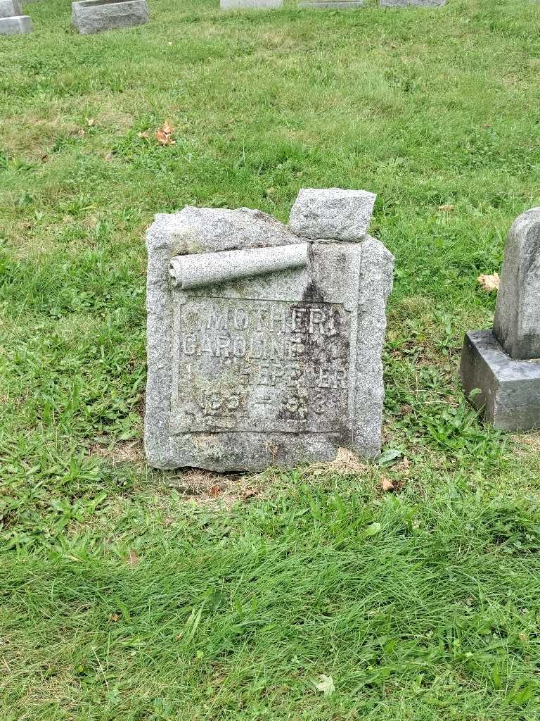 Caroline Hepfner's grave. Photo 3