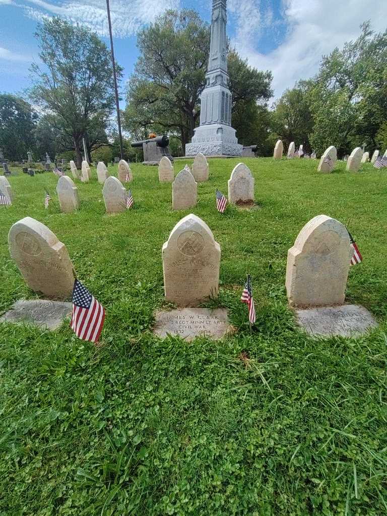 James W. Clark's grave. Photo 1