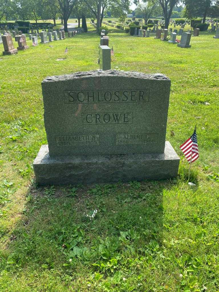 Albert G. Schlosser Crowe's grave. Photo 2