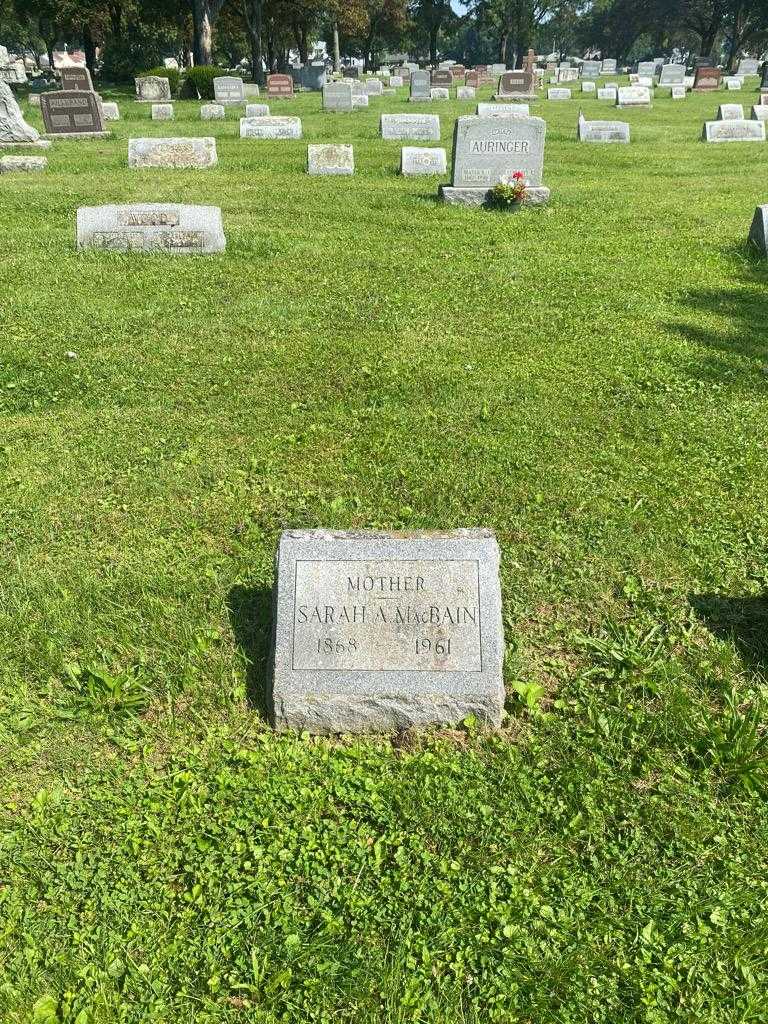 Sarah A. MacBain's grave. Photo 2