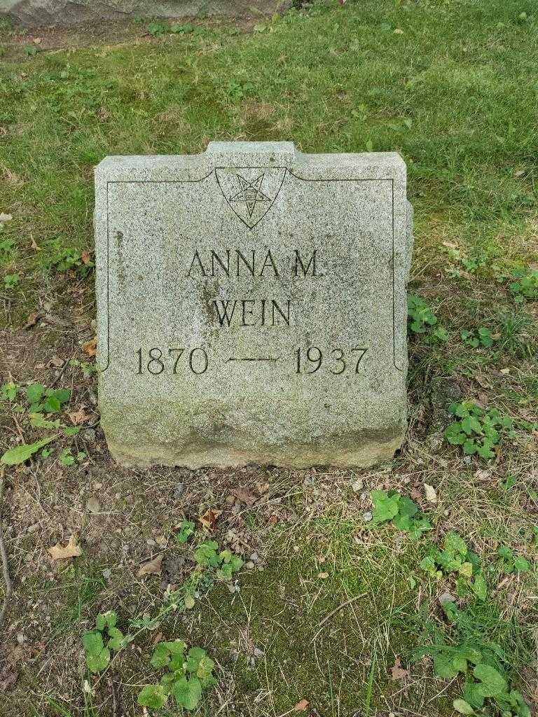 Anna M. Wein's grave. Photo 2