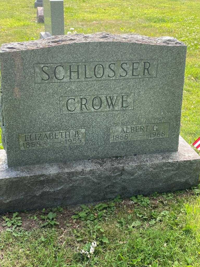 Albert G. Schlosser Crowe's grave. Photo 3