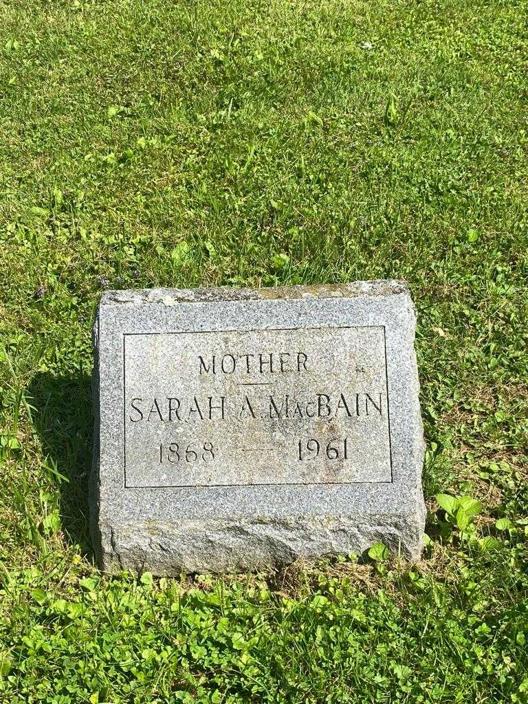 Sarah A. MacBain's grave. Photo 3