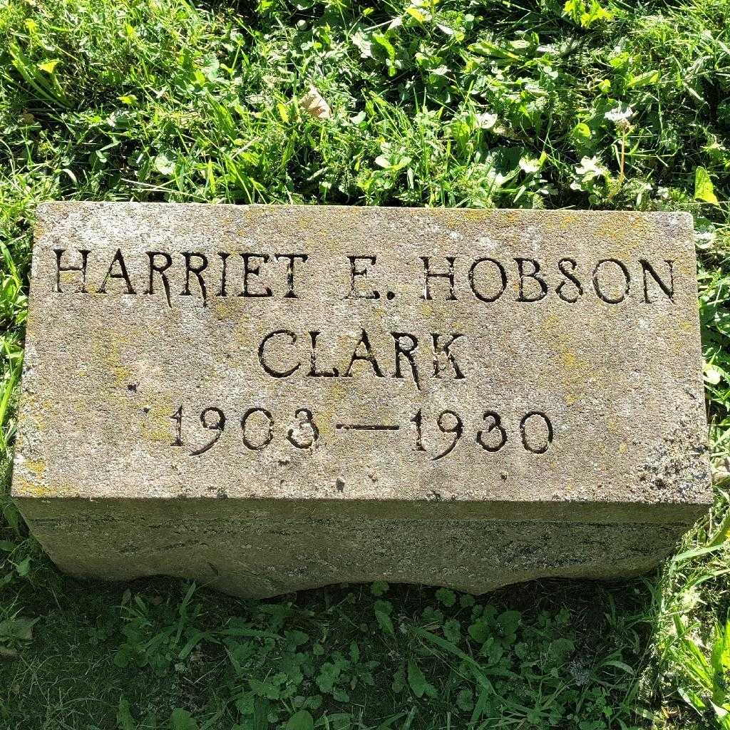 Harriet E. Hobson Clark's grave. Photo 2