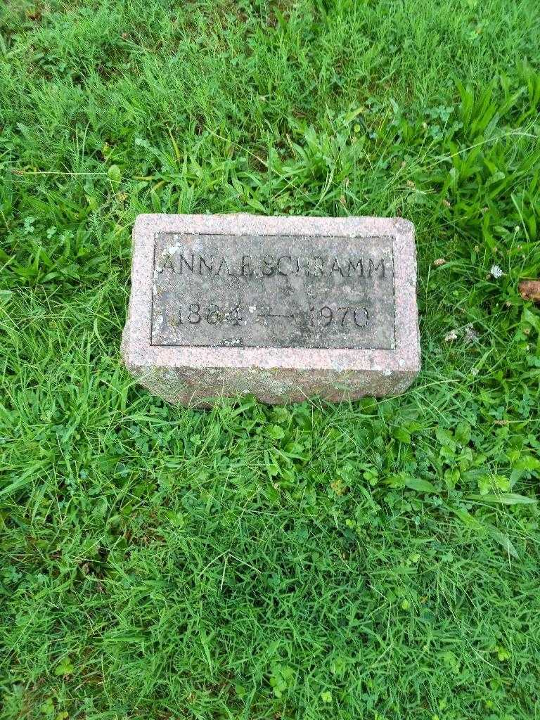 Anna E. Schramm's grave. Photo 1