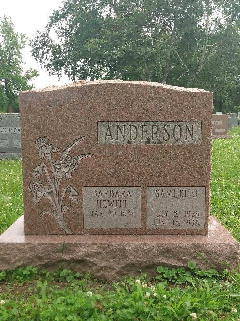 Barbara Anderson Hewitt's grave. Photo 2