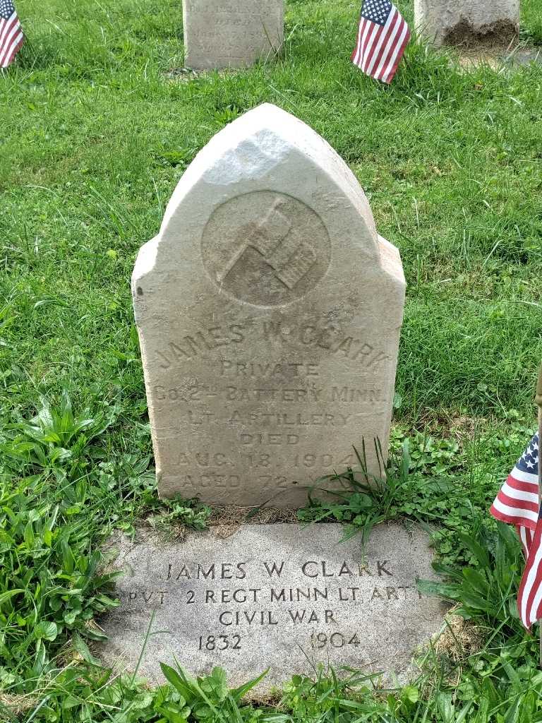 James W. Clark's grave. Photo 2