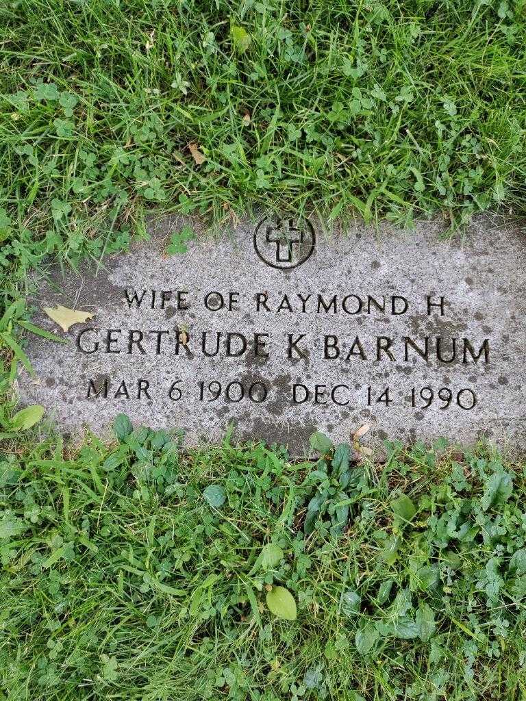 Gertrude K. Barnum's grave. Photo 2