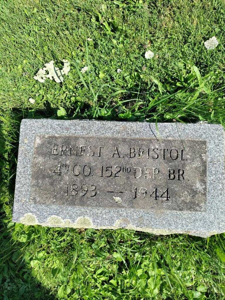 Ernest A. Bristol's grave. Photo 3