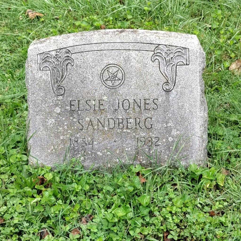 Elsie Jones Sandberg's grave. Photo 2