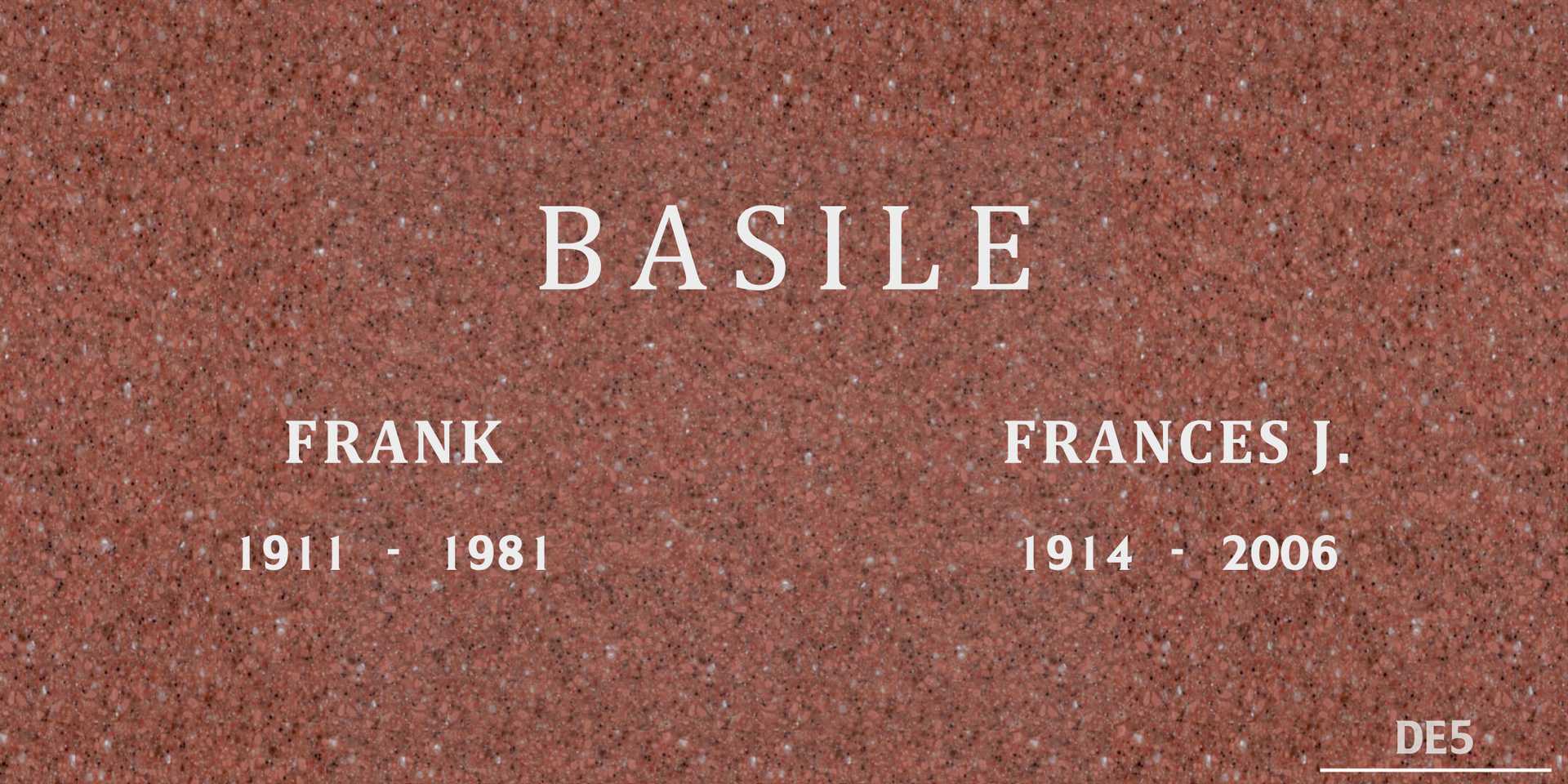 Frank Basile's grave