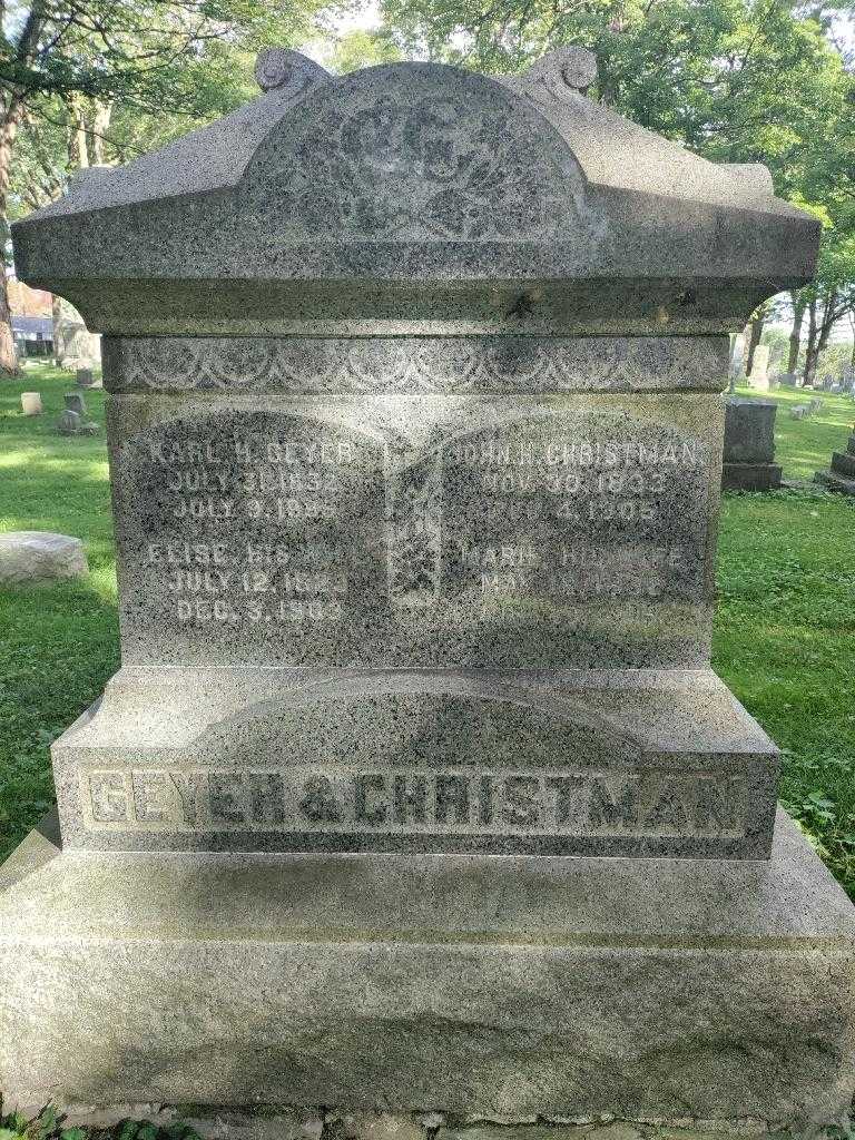 Marie Christman's grave. Photo 3