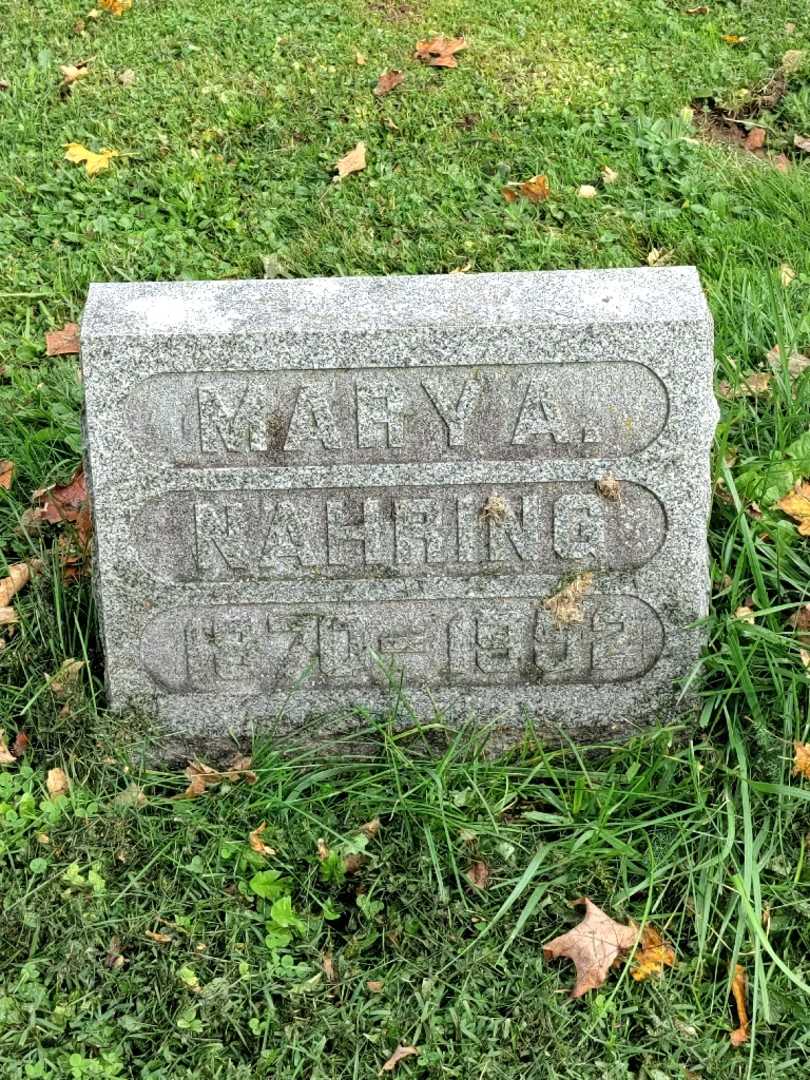 Mary A. Maher Nahring's grave. Photo 3