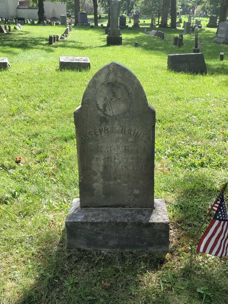 Joseph Haines's grave. Photo 3