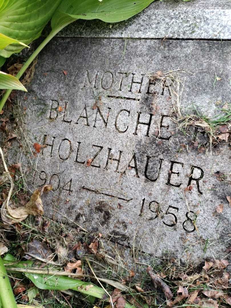Blanche B. Holzhauer's grave. Photo 3