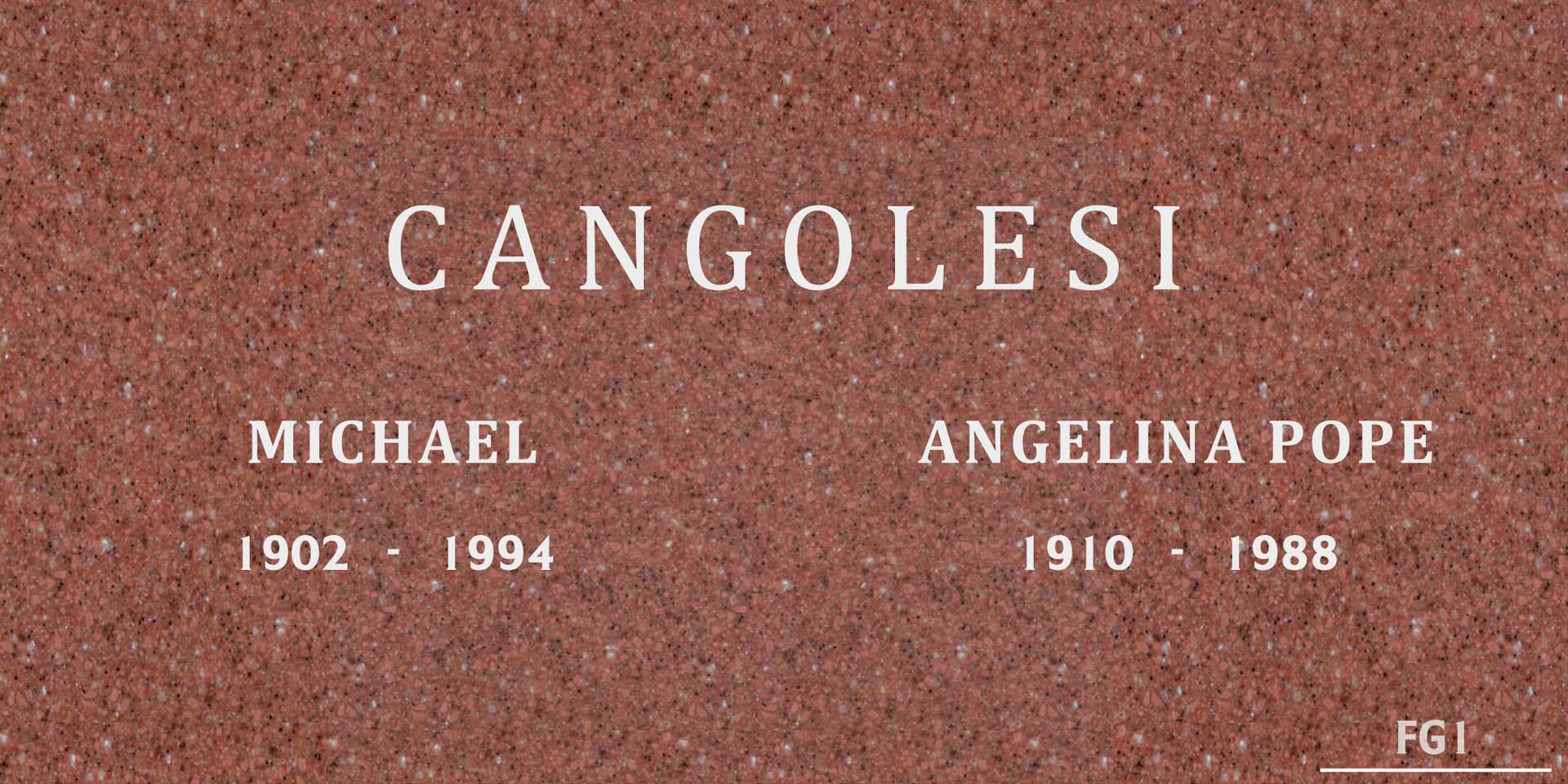 Michael Cangolesi's grave